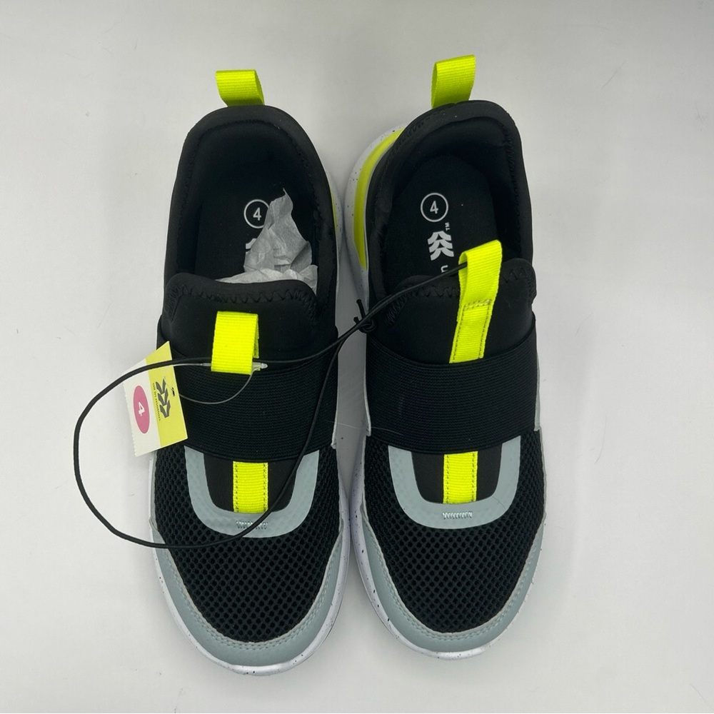 All in Motion Kid's Sneaker SlipOn Performance Gray/Lime‎ Green  Size 4 - Picture 6 of 8